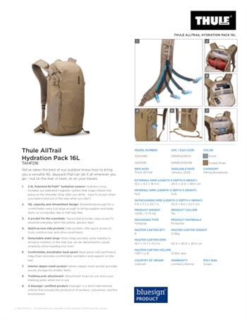 Thule AllTrail rygsæk 16 L Falmet khaki